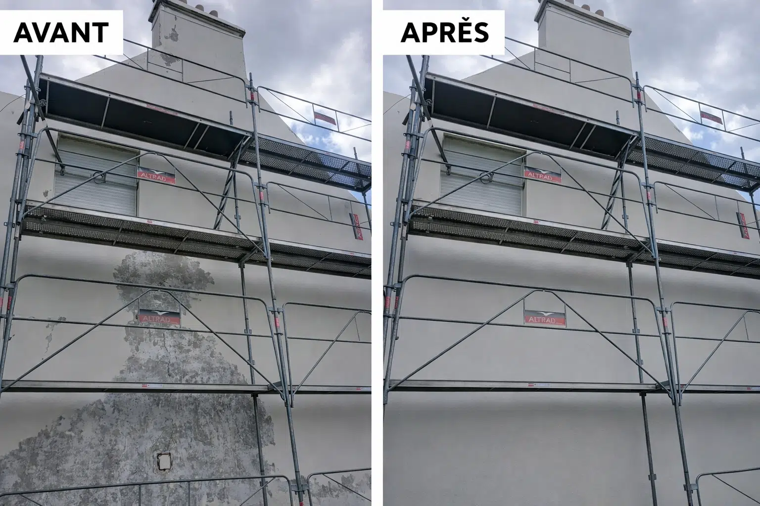 Ravalement façade avant après