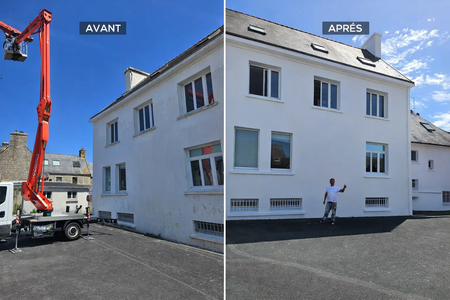 Ravalement façade avant après