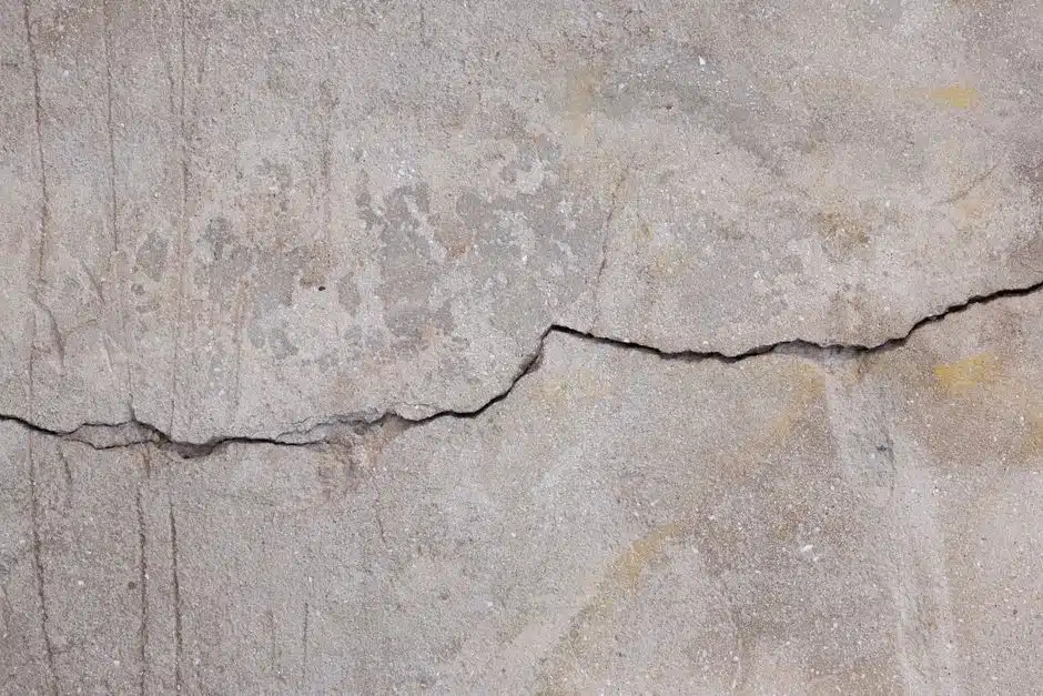Fissure sur un mur de façade — illustration de l'article : Fissures verticales en façade : causes cachées et solutions efficaces