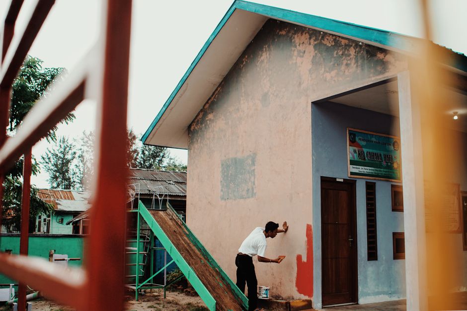 Peinture de façade réalisée par un professionnel