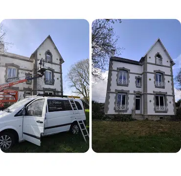 Ravalement rénovation d'une maison de maître en pierre